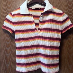 Striped Juniors Polo Shirt